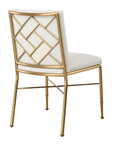 Fretwork Dining Chair, Leather Upholstery
