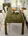 Ingrain Burl Extension Dining Table - Olive