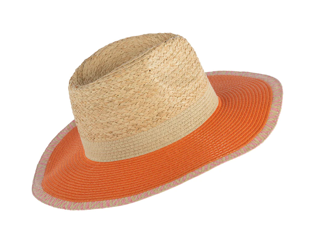 Straw Ricci Hat, Orange