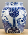 BLUE AND WHITE DOUBLE LAYERED BIG MOUTH  URN, Chinoiserie