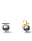 Classic Forever Fave Pebble Pearls Earrings~ Medium: Grey