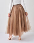 Aria tulle skirt, Taupe