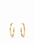 Crescent Stone Hoop Earring, 3 sizes