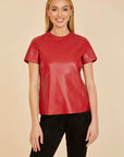 Faux Leather TShirt by Dolce Cabo