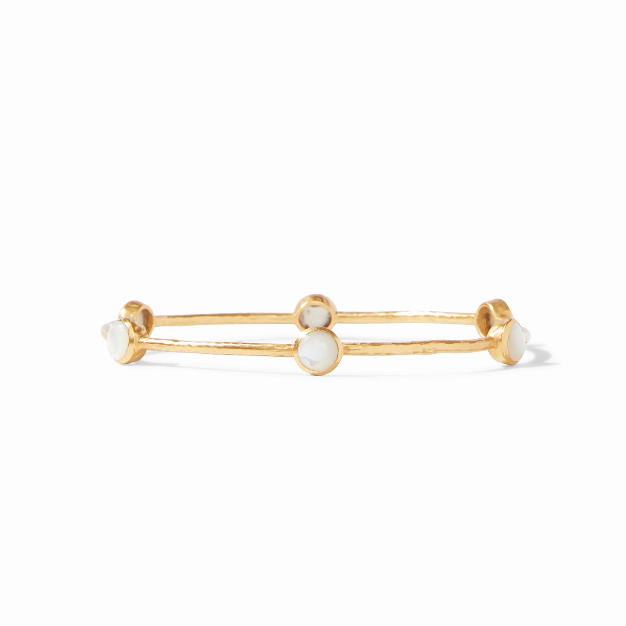 Milano Gold Bangle, Mother of Pearl