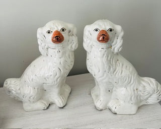 Pair of Antique English Staffordshire Dogs