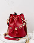 Italian Leather Crossbody Bucket Bag, 3 Colors