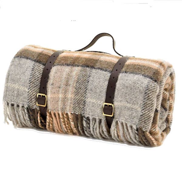 Highland Tweed Tartan Roll-Up Travel Blanket ~ McKellar ~